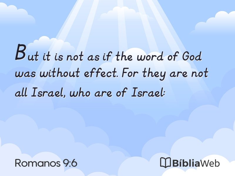 Romanos 9:6 em imagem para compartilhar