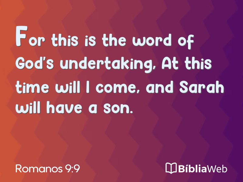 Romanos 9:9 em imagem para compartilhar