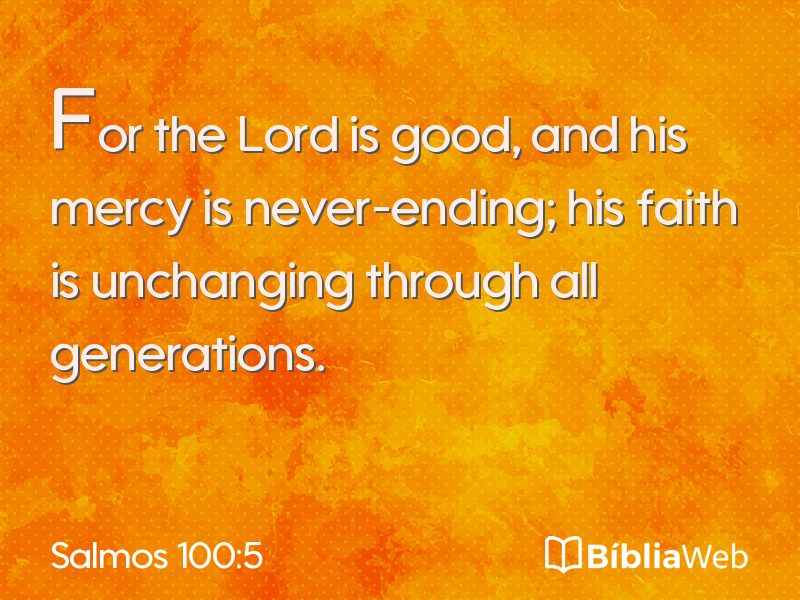 Salmos 100:5 em imagem para compartilhar