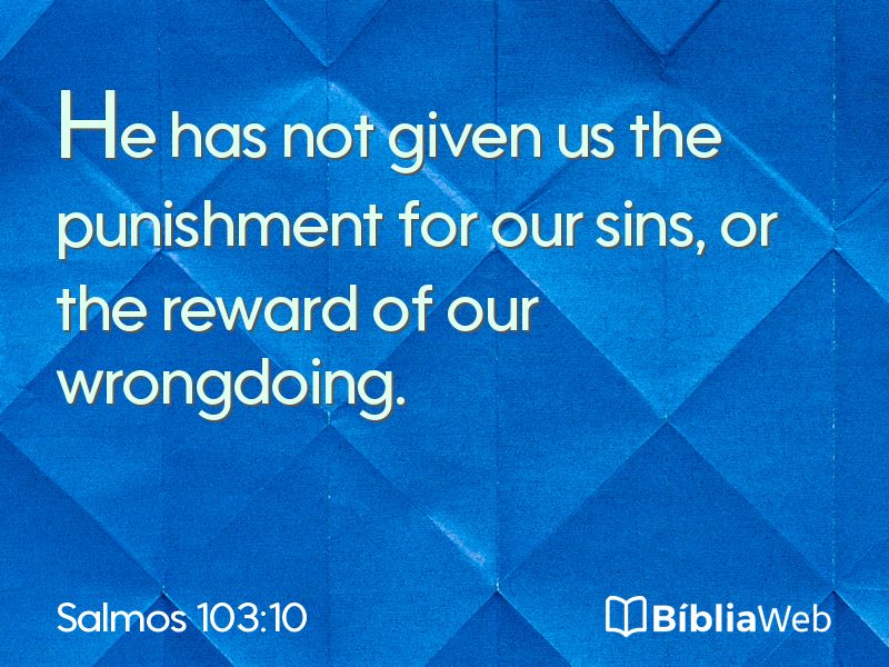 Salmos 103:10 em imagem para compartilhar