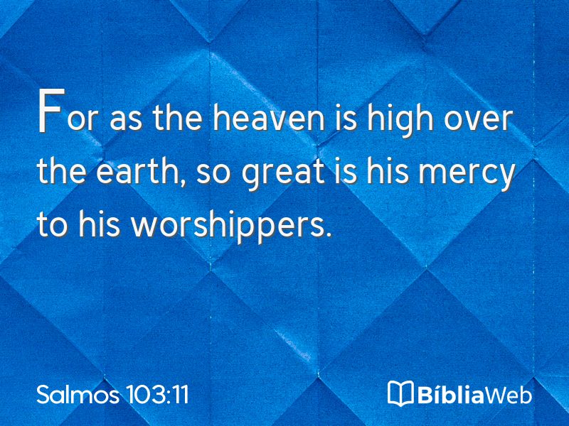 Salmos 103:11 em imagem para compartilhar