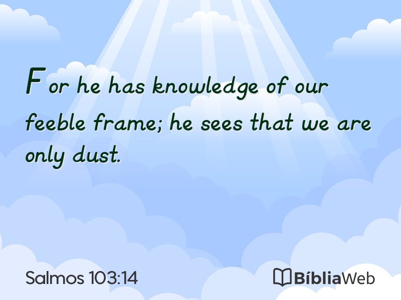 Salmos 103:14 em imagem para compartilhar