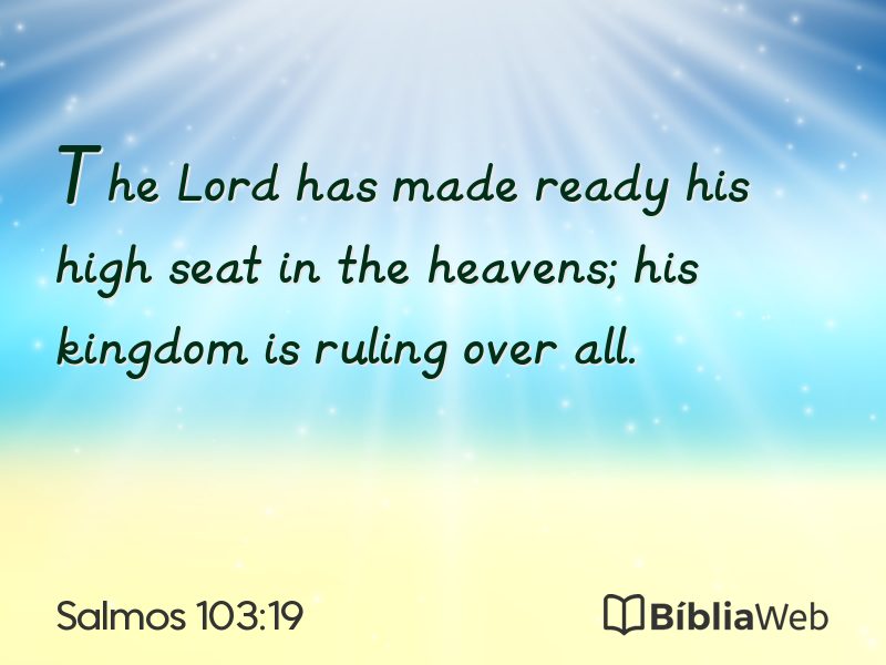 Salmos 103:19 em imagem para compartilhar