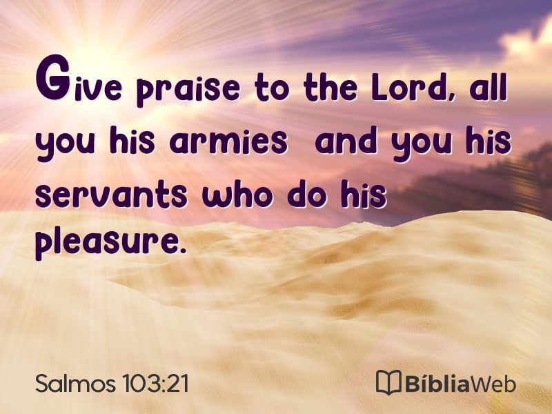 Salmos 103:21 em imagem para compartilhar