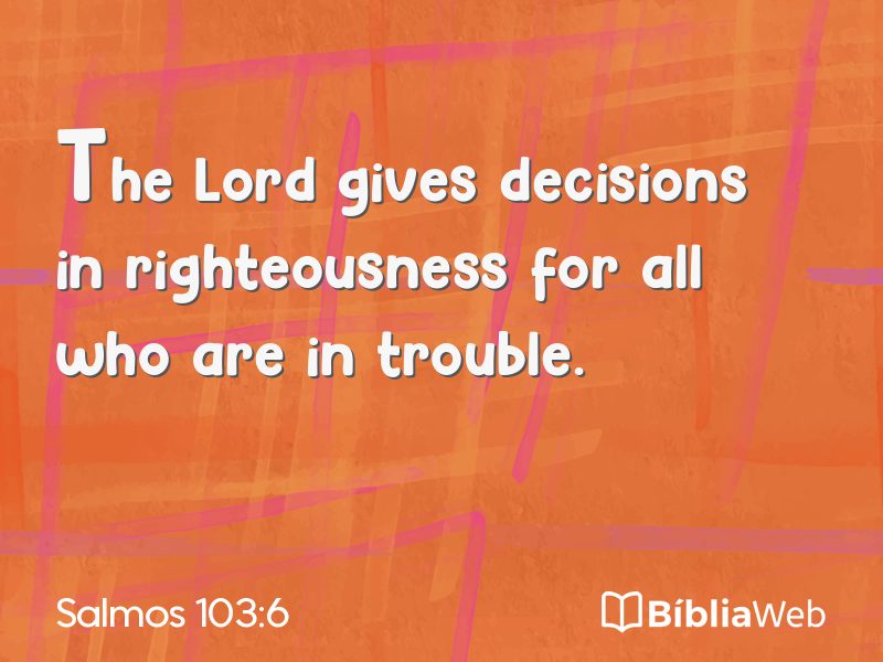 Salmos 103:6 em imagem para compartilhar