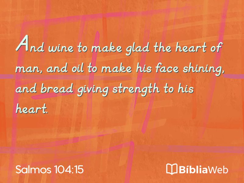 Salmos 104:15 em imagem para compartilhar