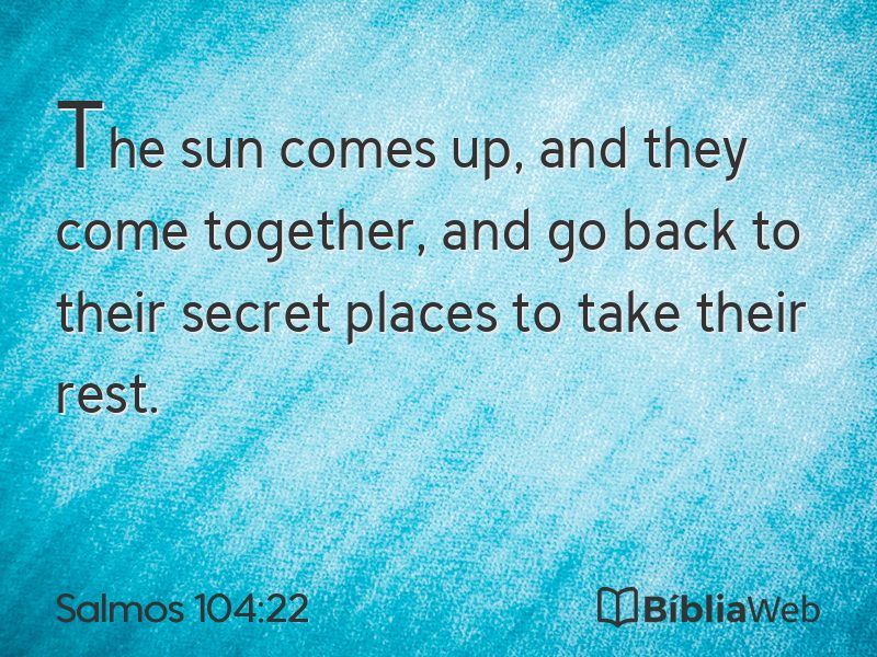Salmos 104:22 em imagem para compartilhar
