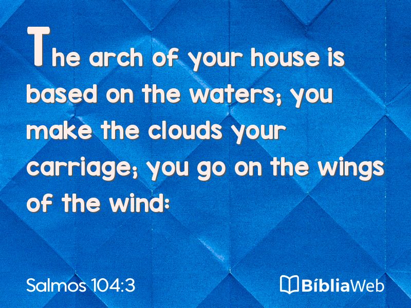Salmos 104:3 em imagem para compartilhar