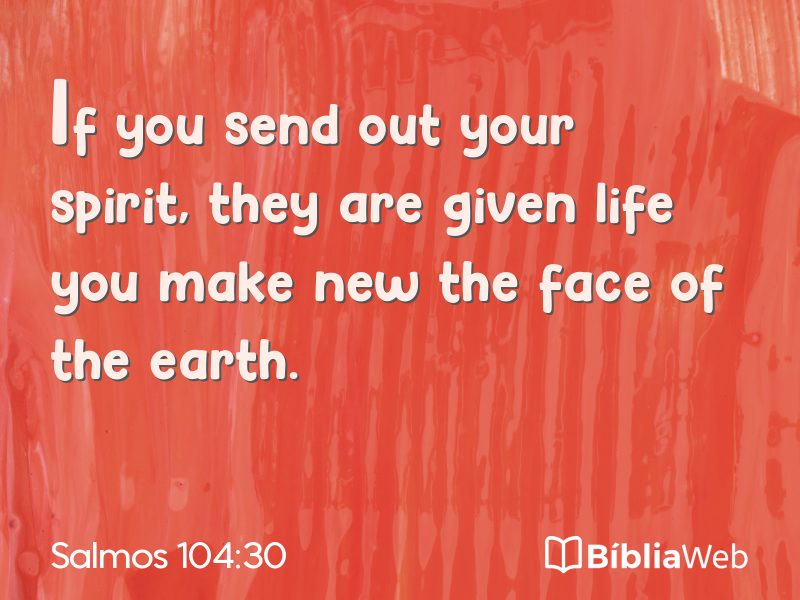 Salmos 104:30 em imagem para compartilhar