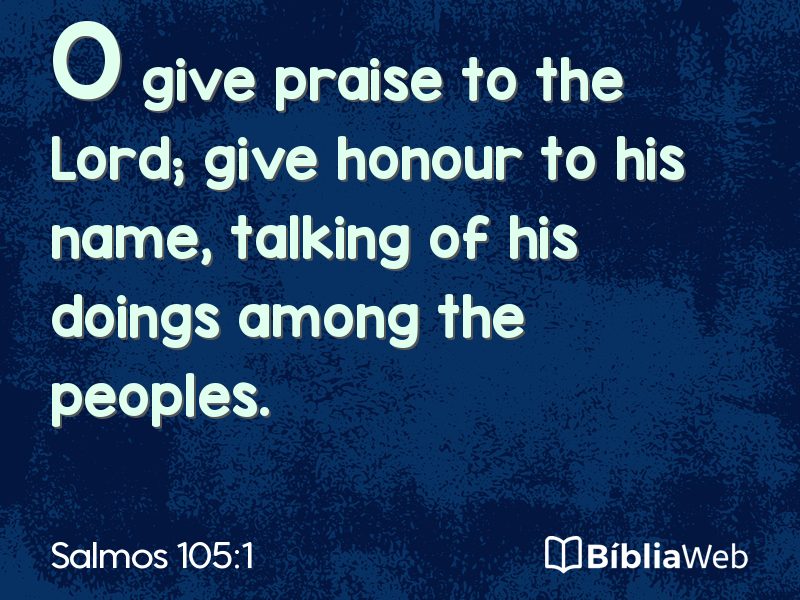 Salmos 105:1 em imagem para compartilhar