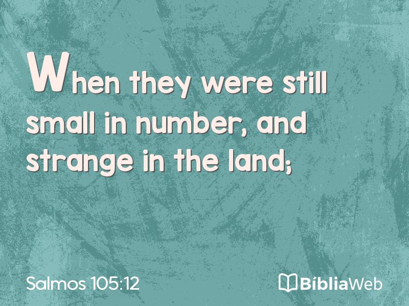 Salmos 105:12 em imagem para compartilhar