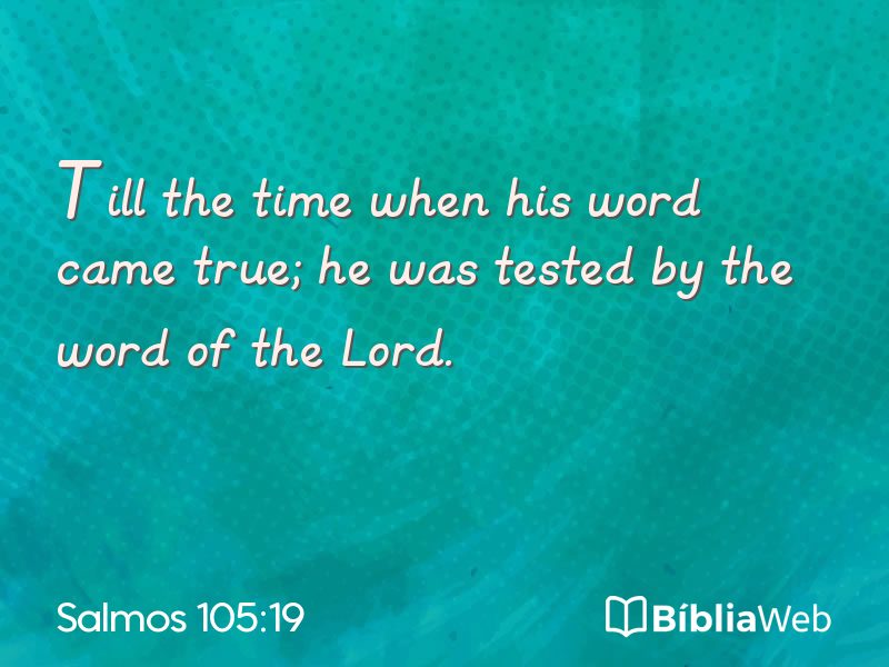 Salmos 105:19 em imagem para compartilhar