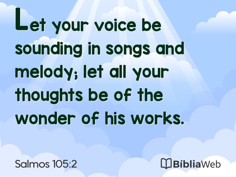 Salmos 105:2 em imagem para compartilhar