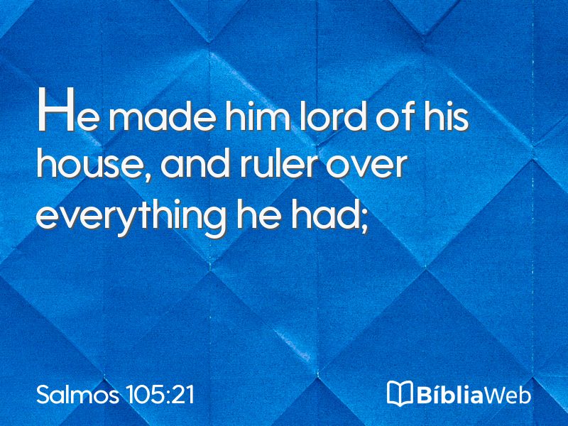 Salmos 105:21 em imagem para compartilhar