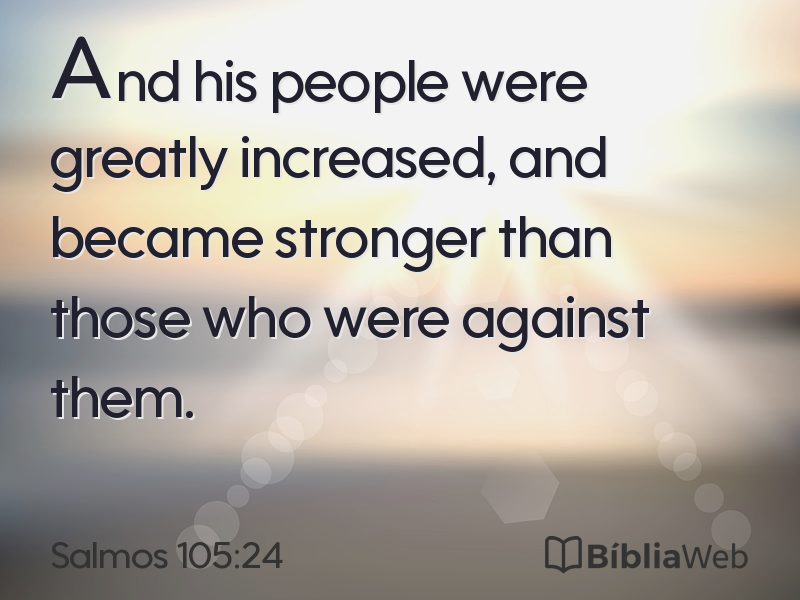 Salmos 105:24 em imagem para compartilhar