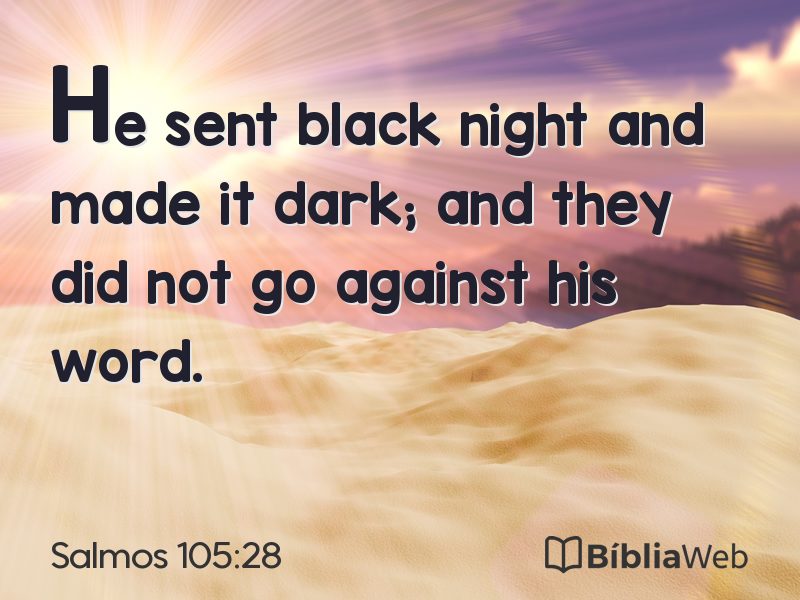 Salmos 105:28 em imagem para compartilhar