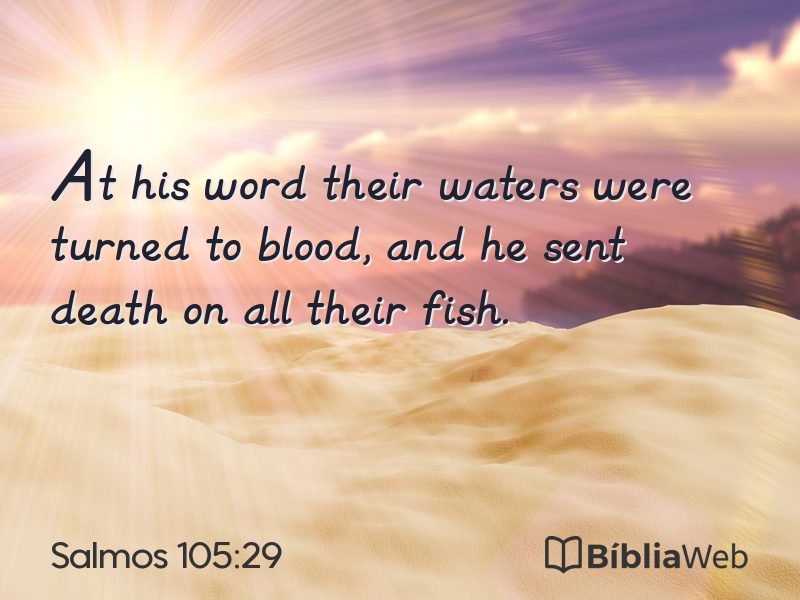 Salmos 105:29 em imagem para compartilhar