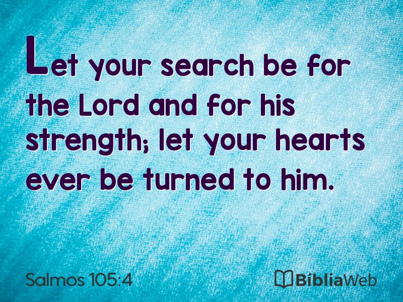 Salmos 105:4 em imagem para compartilhar