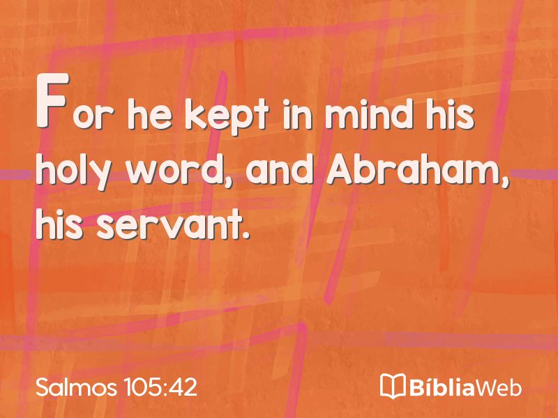 Salmos 105:42 em imagem para compartilhar