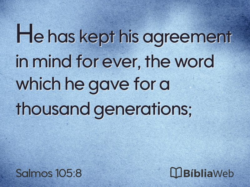 Salmos 105:8 em imagem para compartilhar