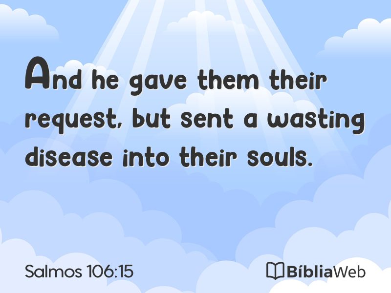 Salmos 106:15 em imagem para compartilhar