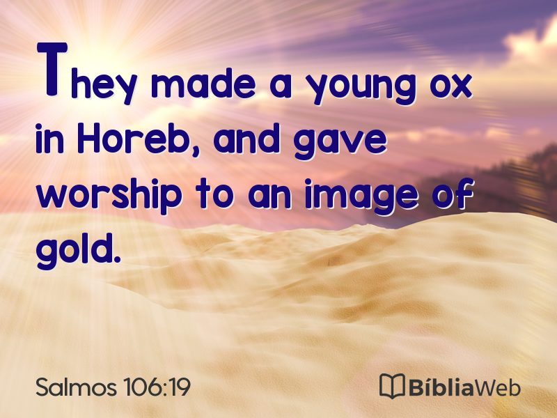Salmos 106:19 em imagem para compartilhar