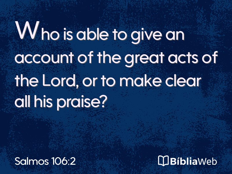 Salmos 106:2 em imagem para compartilhar