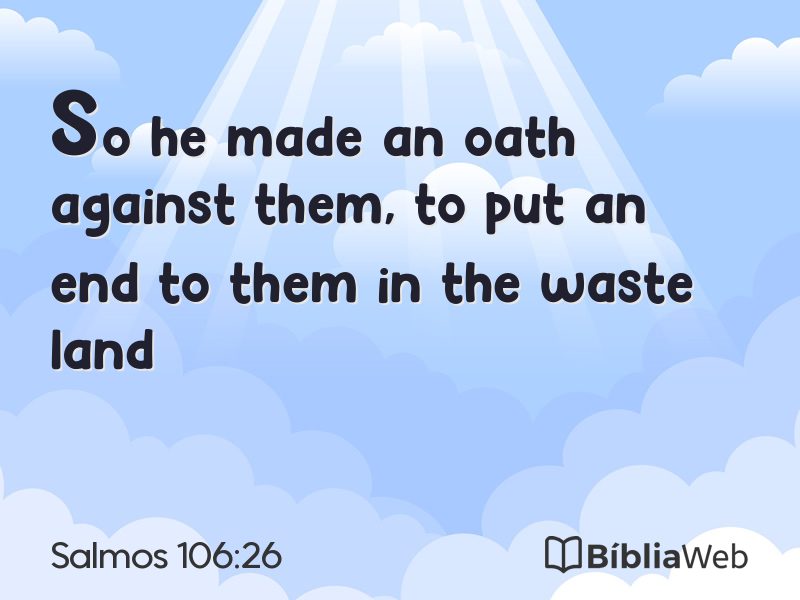 Salmos 106:26 em imagem para compartilhar