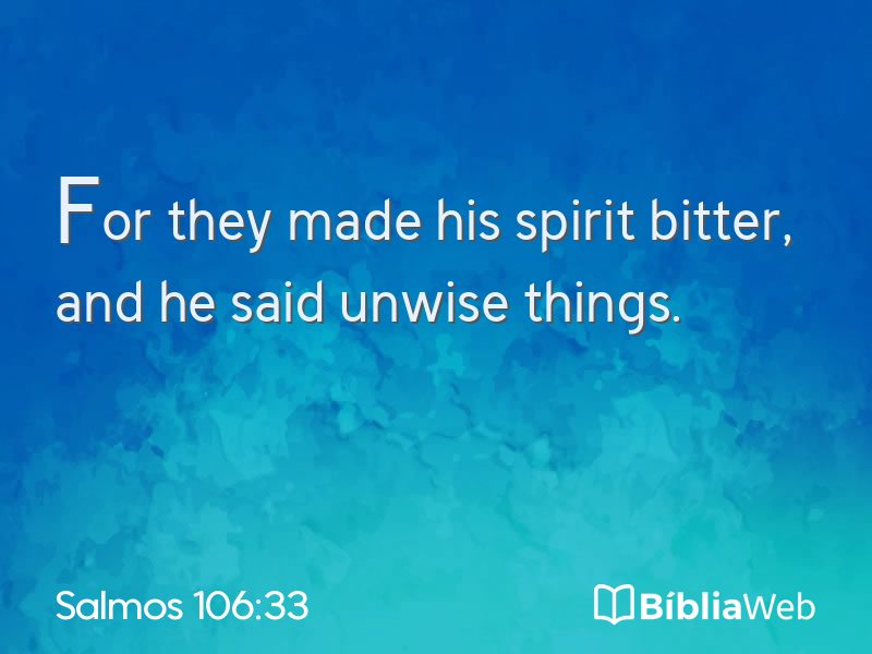 Salmos 106:33 em imagem para compartilhar
