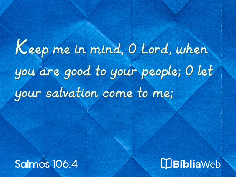 Salmos 106:4 em imagem para compartilhar