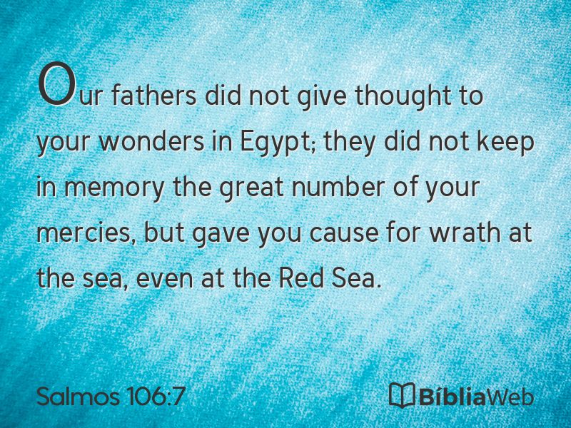 Salmos 106:7 em imagem para compartilhar