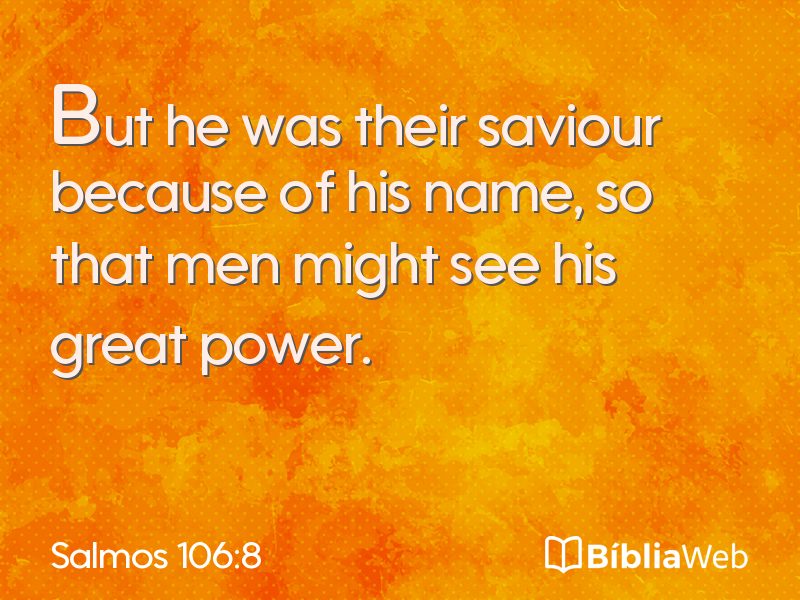 Salmos 106:8 em imagem para compartilhar