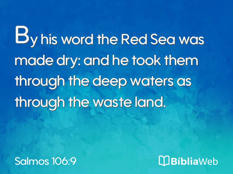 Salmos 106:9 em imagem para compartilhar