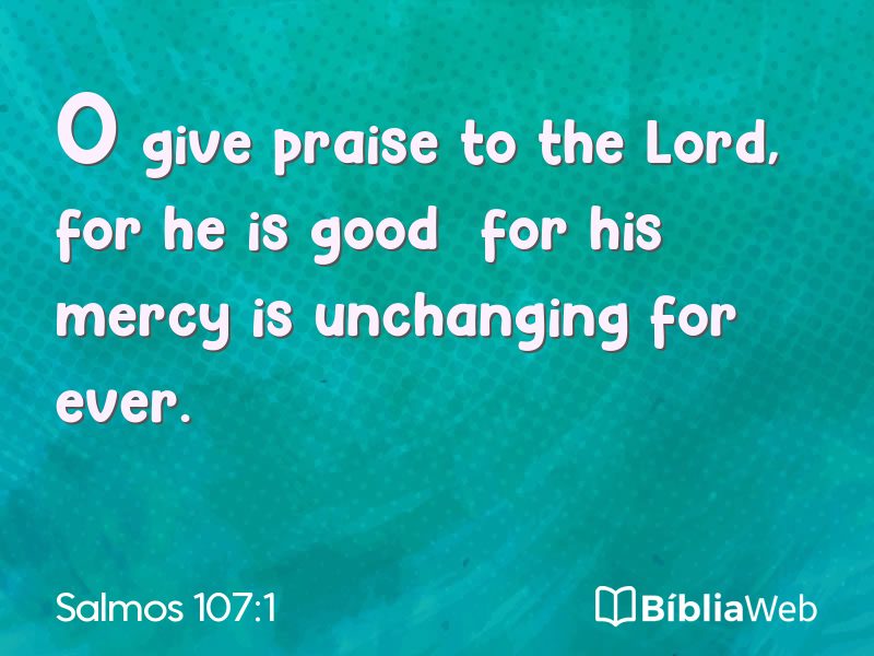 Salmos 107:1 em imagem para compartilhar