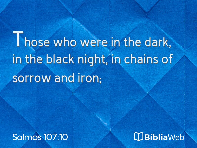 Salmos 107:10 em imagem para compartilhar