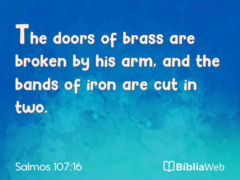 Salmos 107:16 em imagem para compartilhar