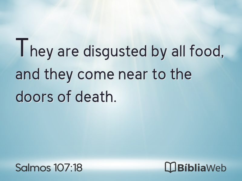 Salmos 107:18 em imagem para compartilhar