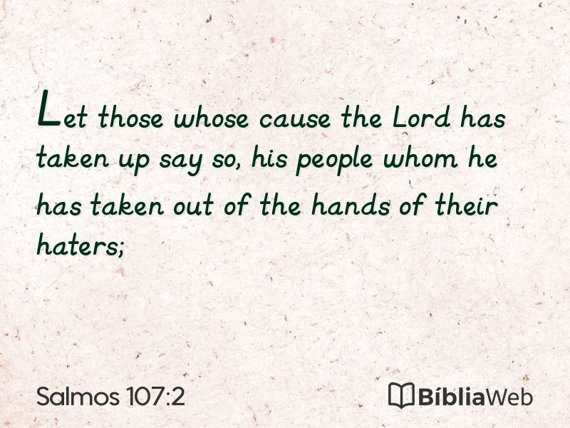 Salmos 107:2 em imagem para compartilhar