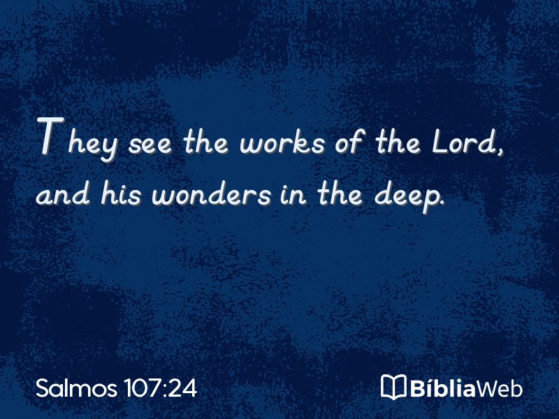 Salmos 107:24 em imagem para compartilhar