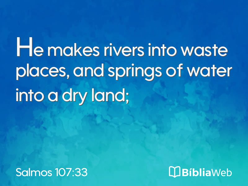 Salmos 107:33 em imagem para compartilhar
