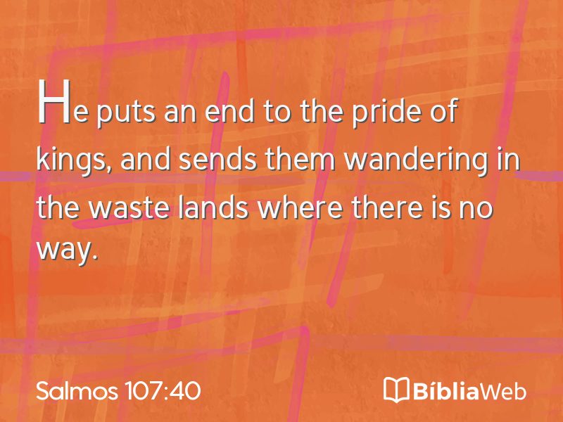Salmos 107:40 em imagem para compartilhar