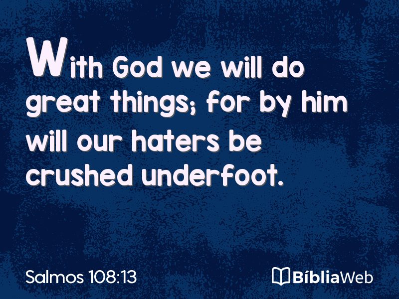 Salmos 108:13 em imagem para compartilhar