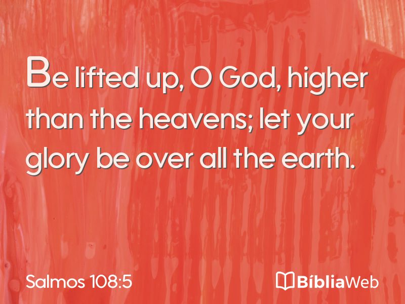 Salmos 108:5 em imagem para compartilhar