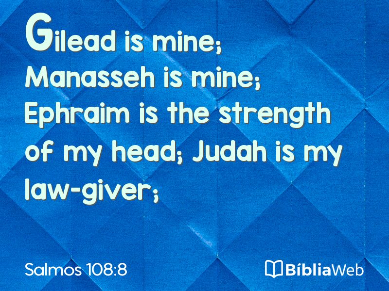 Salmos 108:8 em imagem para compartilhar
