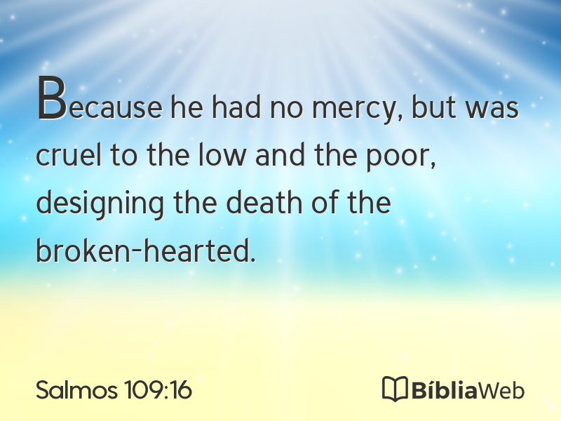 Salmos 109:16 em imagem para compartilhar