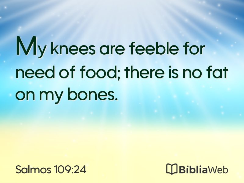 Salmos 109:24 em imagem para compartilhar