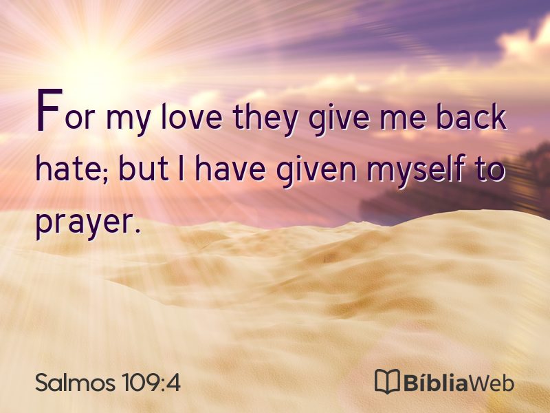 Salmos 109:4 em imagem para compartilhar