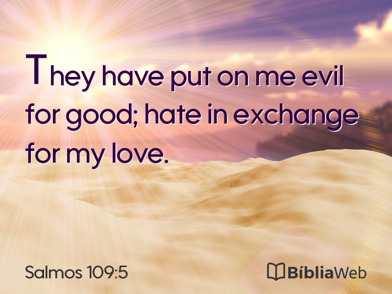 Salmos 109:5 em imagem para compartilhar