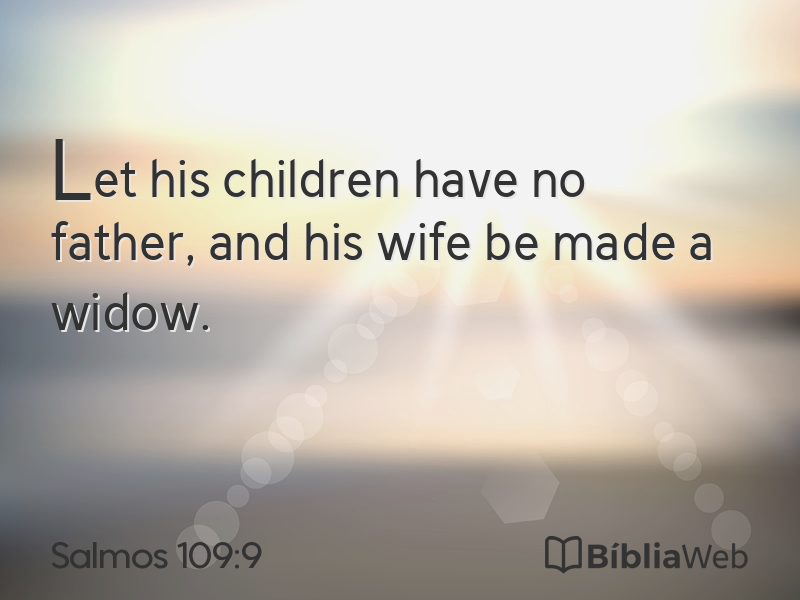 Salmos 109:9 em imagem para compartilhar