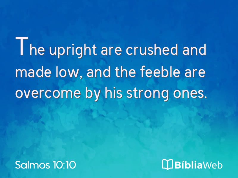 Salmos 10:10 em imagem para compartilhar